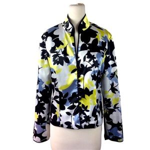 J.R.‎ Nites Evening Jacket, Blue/Yellow/Black Floral, 10
